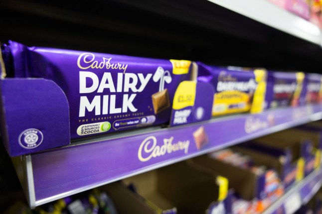 Cadbury Chocolate on shop shelf