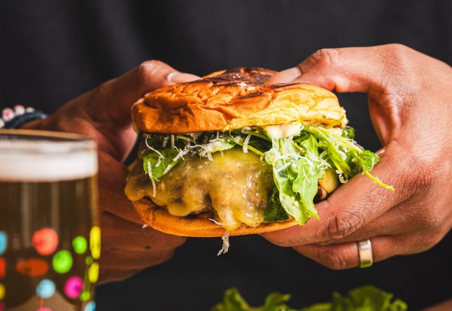 A burger form Black Tap in Westfield, London