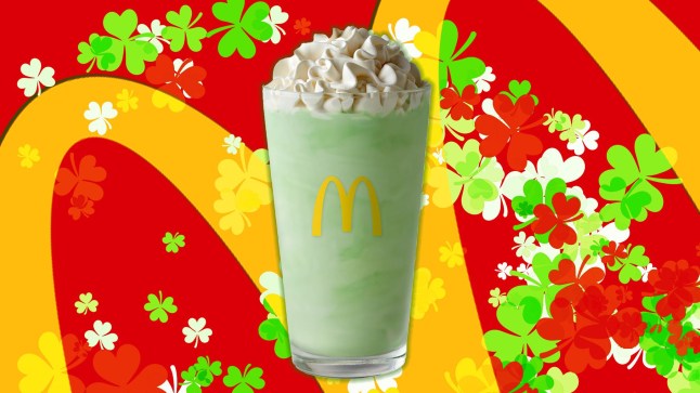 The Shamrock Shake and McDonald's logo