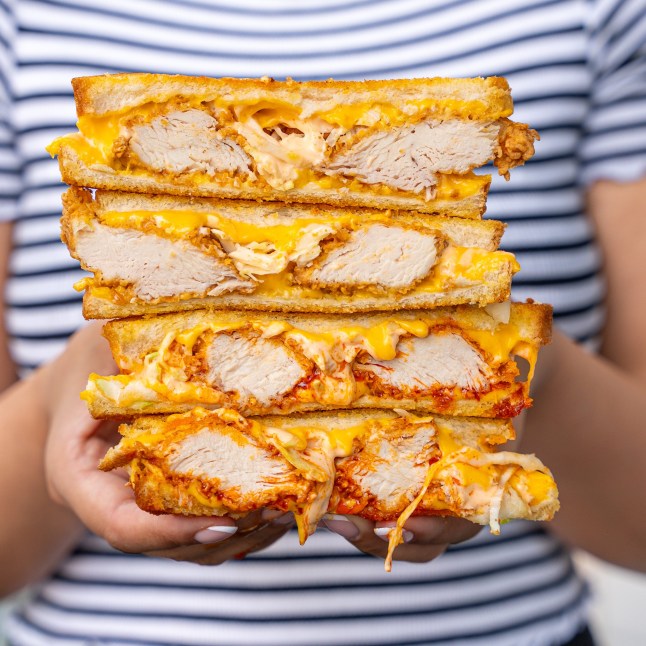 A chicken melt sandwich from BonBird