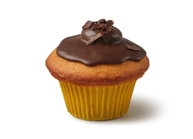 The Boston Cream muffin from Starbucks on a white background