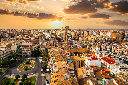 Sunset view of Valencia