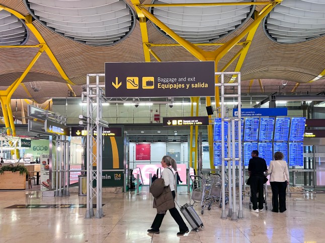 Baggage Claim and Exit Area at Madrid-Barajas Airport, Spain