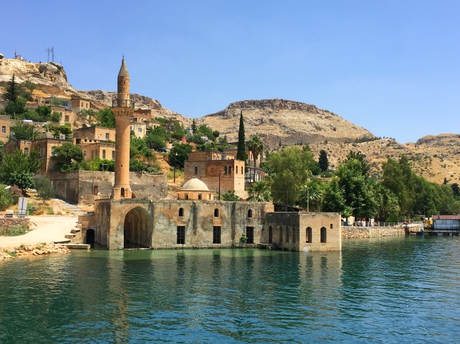 A view of an old mosque on the sea in Gaziantep, Turkey on a sunny day.