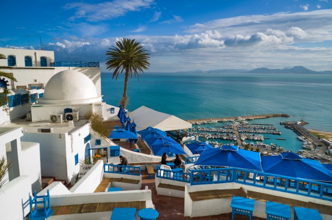 Scenic view at the town of Sidi Bou Said.
