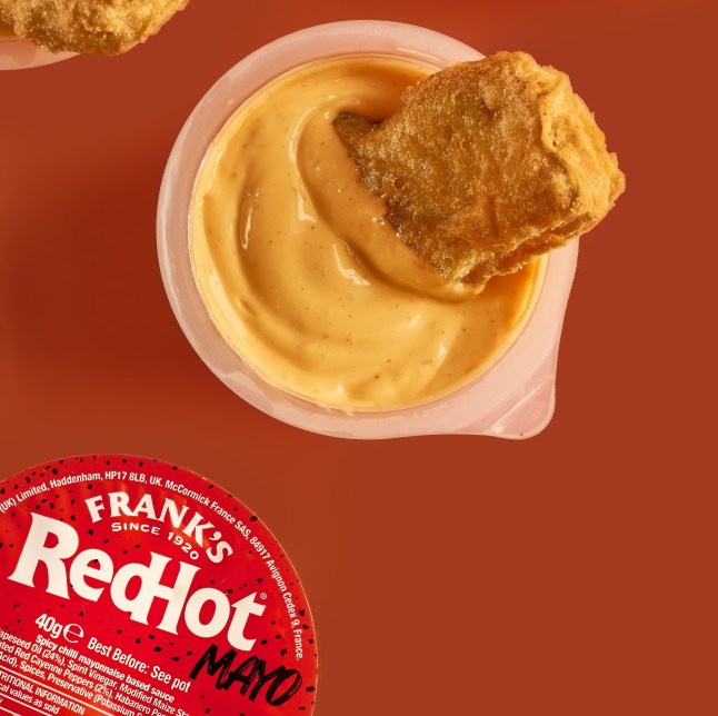 McDonalds X Franks Hot sauce mayo dip with nuggets