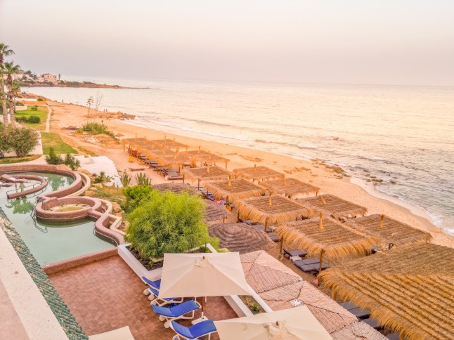 Landscape in a beach in Hammamet, Tunisia
