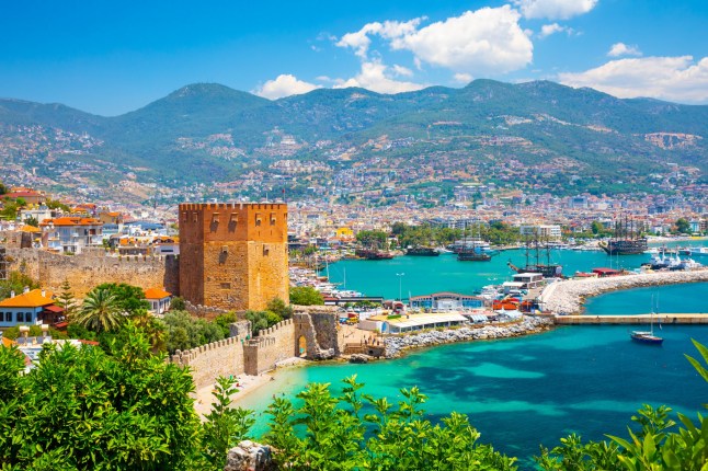 The harbor of Alanya, Turkey, on a beautiful summer's day.