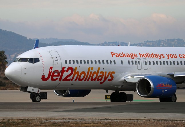 A Jet2 plane on an airport runway.
