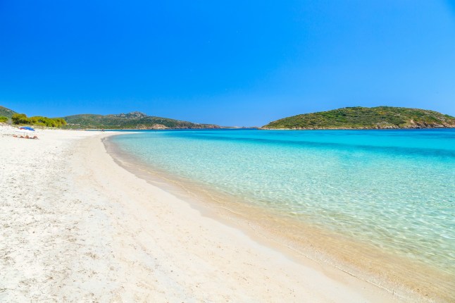Seascape in Tuerredda beach, Teulada, Sardinia, Italy.