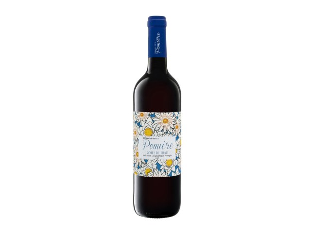 A bottle of IGP Cote de Thau Domaine de la Pommière on a white background