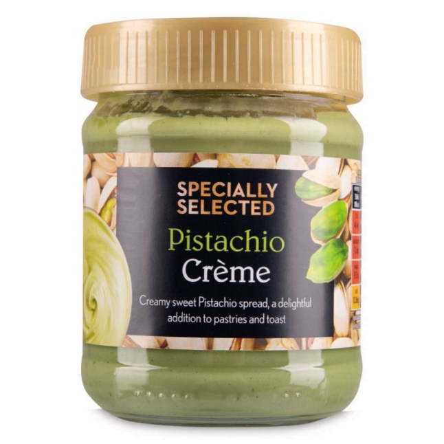 Aldi's Pistachio Creme spread.