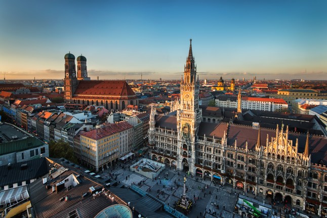 Aerial view of Munich.