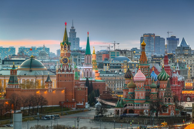 Landmarks of Moscow: Kremlin, St. Basil's Cathedral, Spasskaya Tower