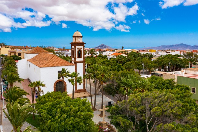 Church in the village of Antigua, Fuerteventura