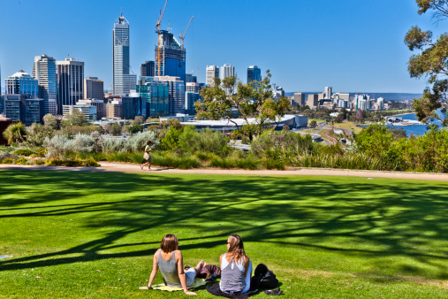Relaxing at Kings Park Perth