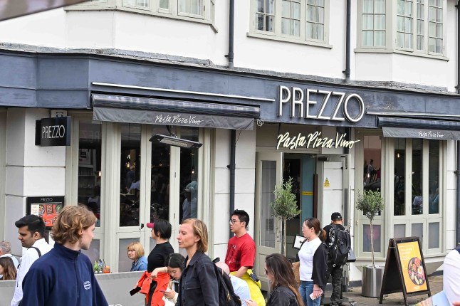 Building exterior for Prezzo restaurant chain