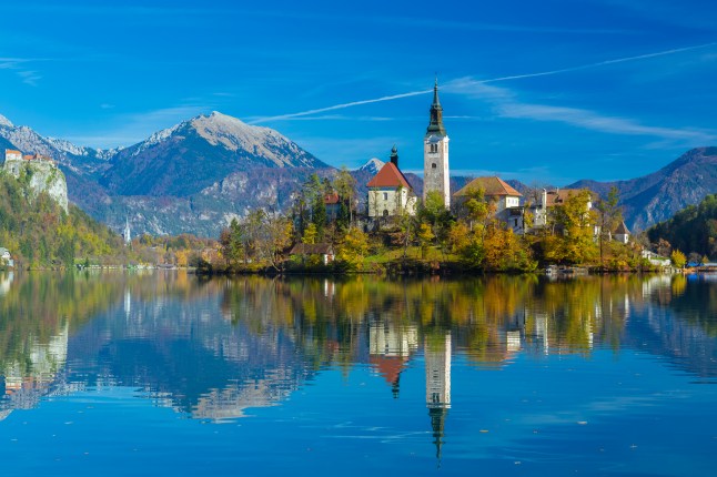 Lake Bled in Slovenia on a sunny day