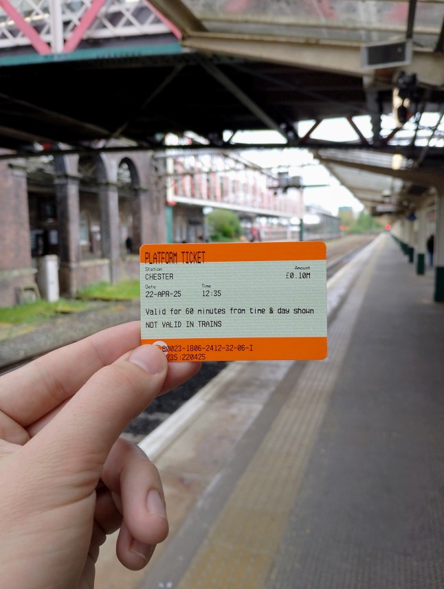 Platform Ticket at Chester station.