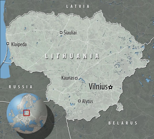 Map of Lithuania