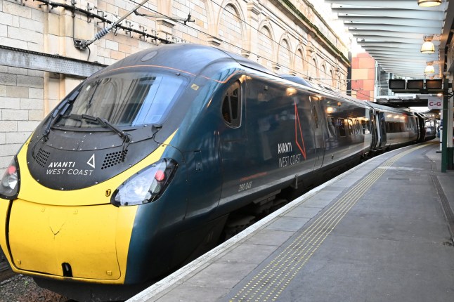 An Avanti West Coast train pulled into the platform at Edinburgh Waverley Station.