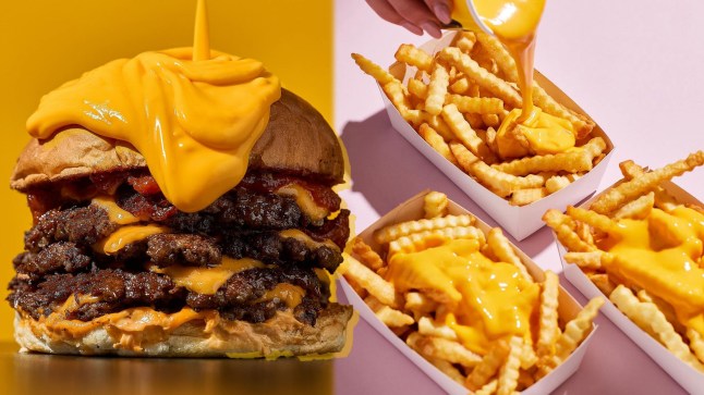 A burger and fries from Fat Phill's