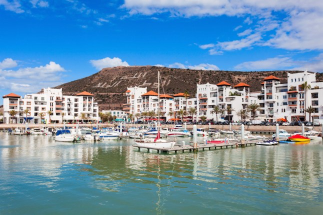 Boats at the Marina harbour in Agadir.
