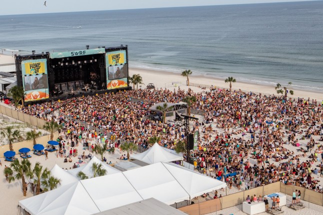 A general view of the atmosphere at the Hangout Music Festival