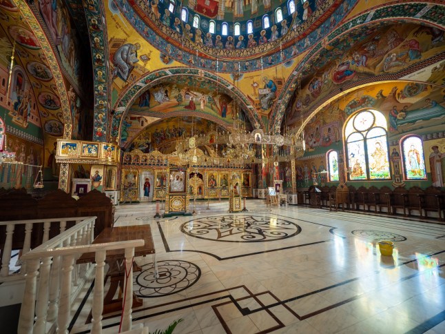 Draganesti-Vlasca, Romania - June 18 2022: Pantocrator monastery, between Bucharest and Alexandria. It was built in 2010.; Shutterstock ID 2217660011; purchase_order: -; job: -; client: -; other: -